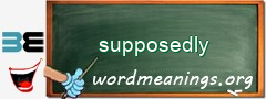 WordMeaning blackboard for supposedly